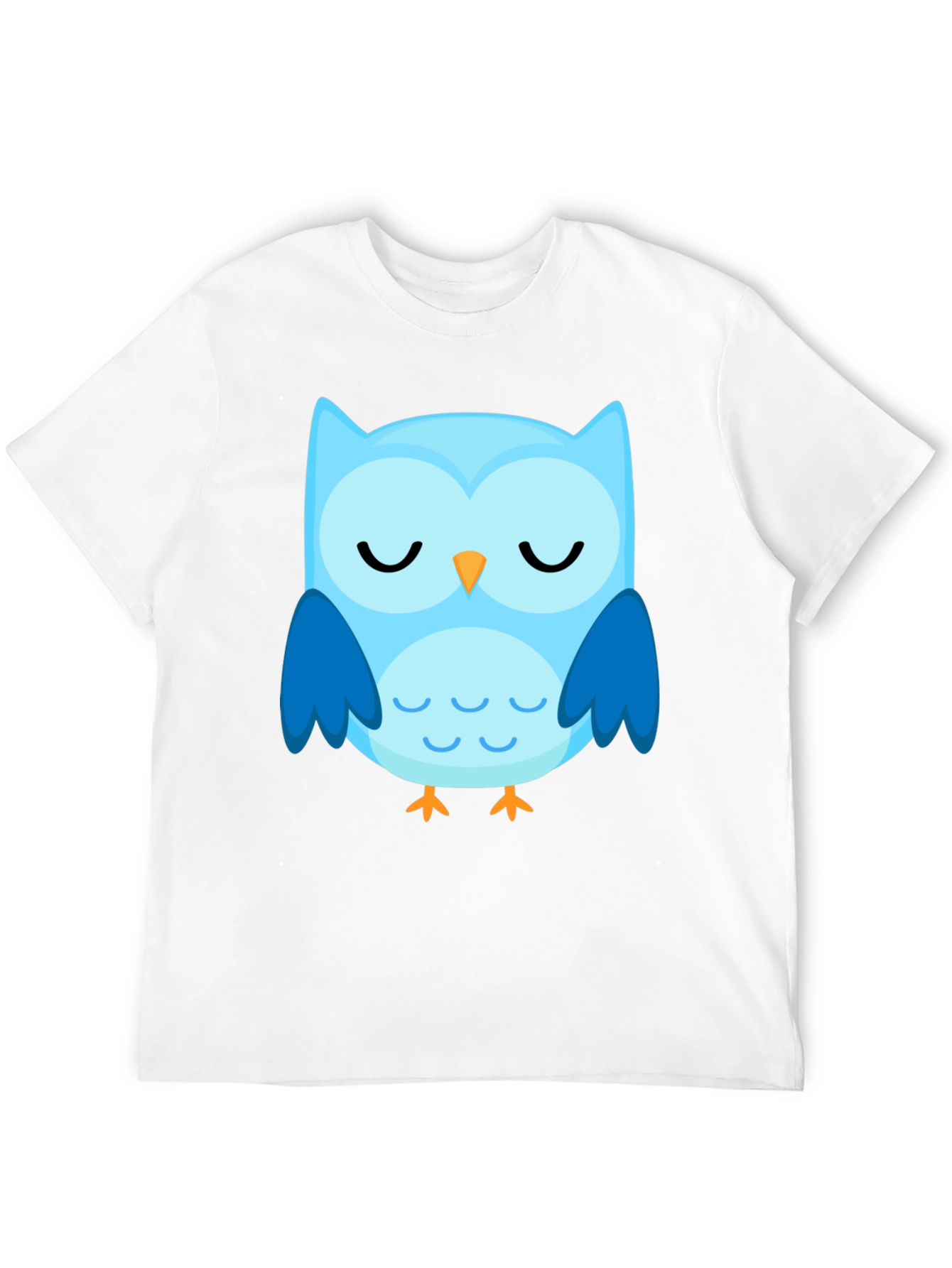 Cute Blue Owl Graphic T-Shirt