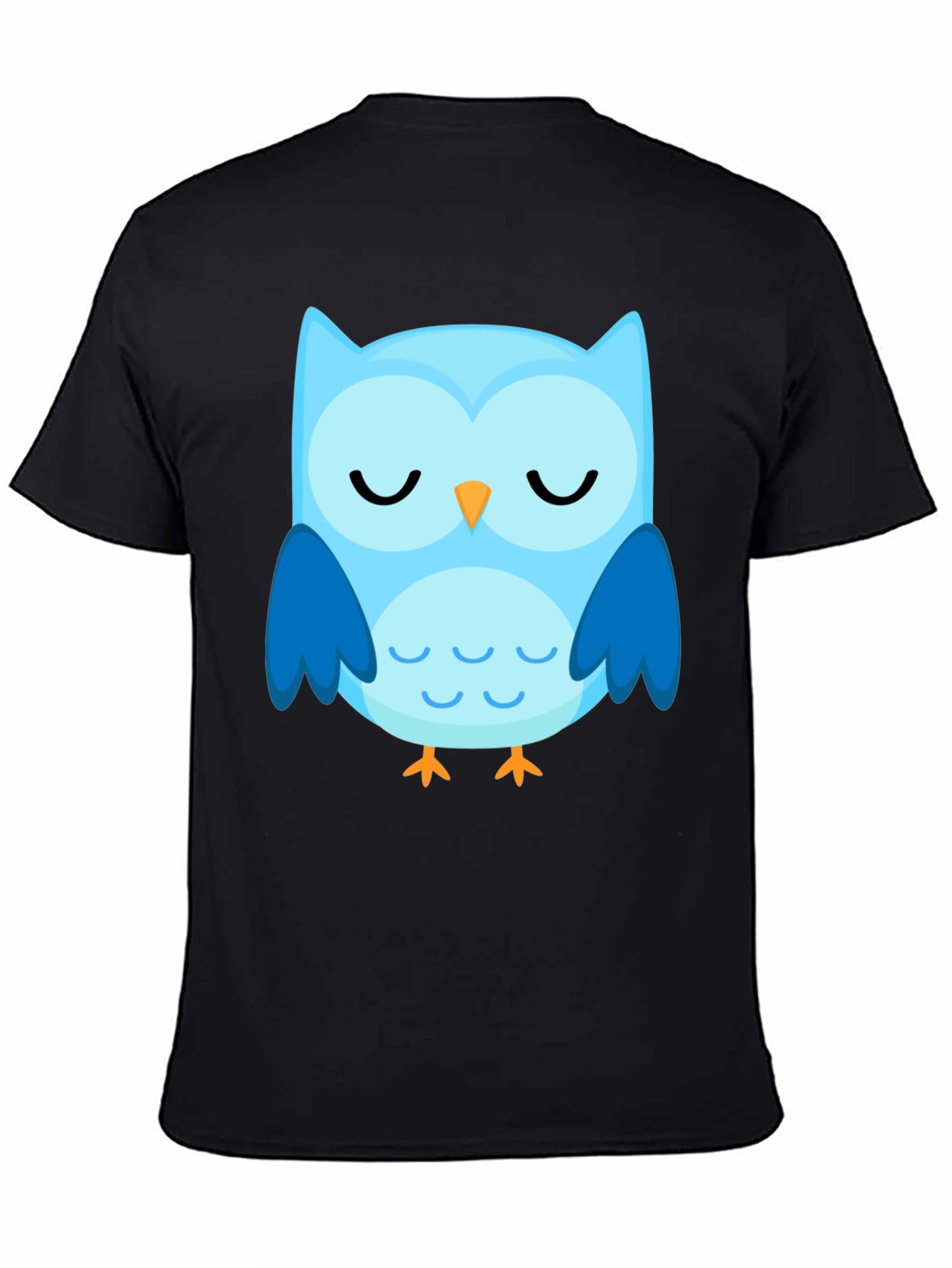 Cute Blue Owl Graphic T-Shirt