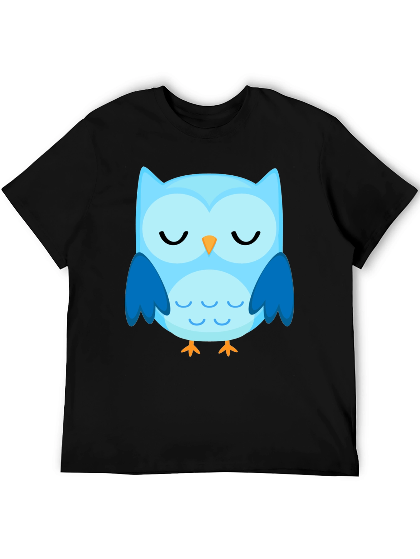 Cute Blue Owl Graphic T-Shirt