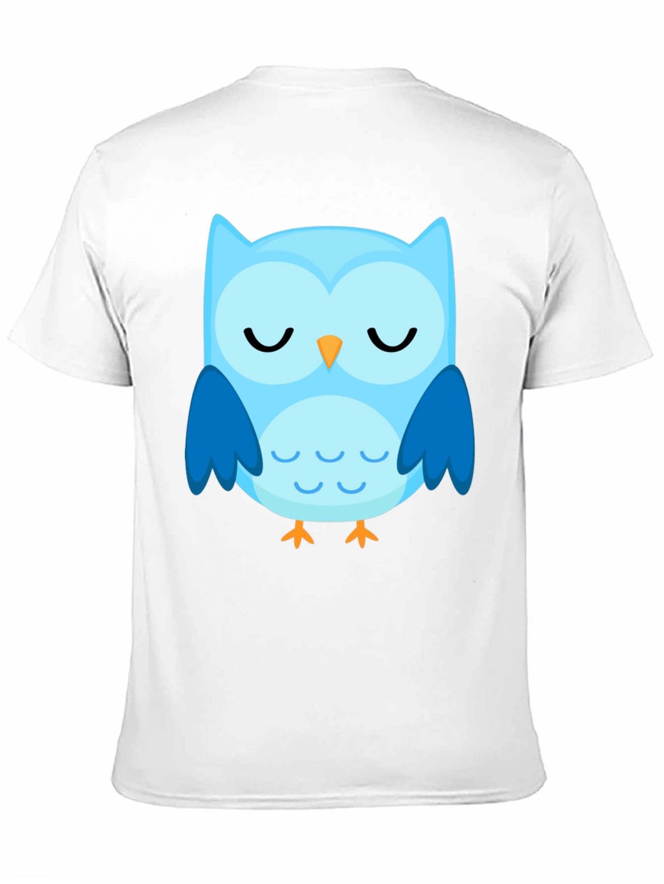 Cute Blue Owl Graphic T-Shirt