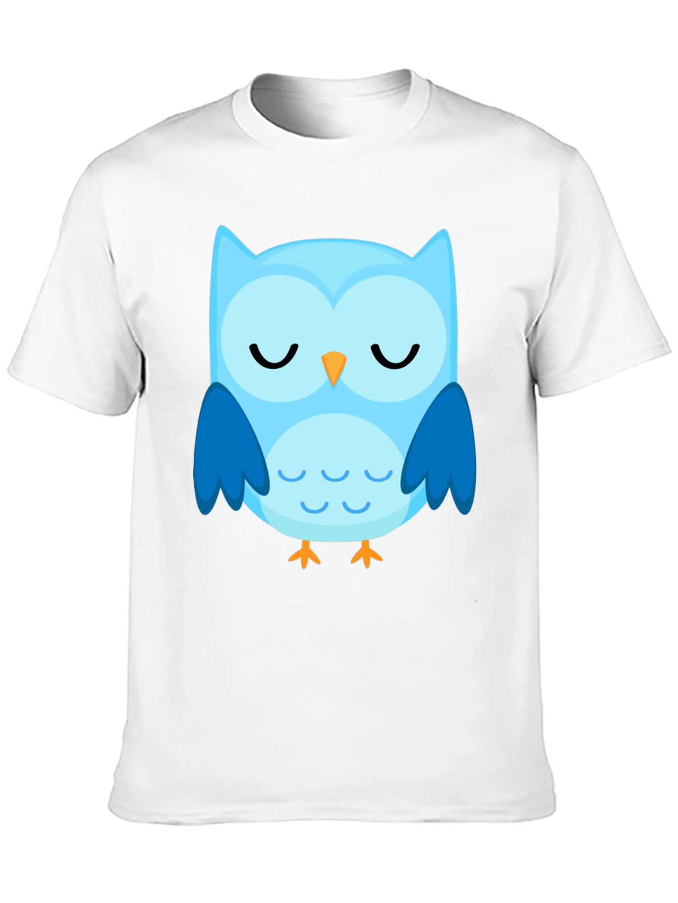 Cute Blue Owl Graphic T-Shirt
