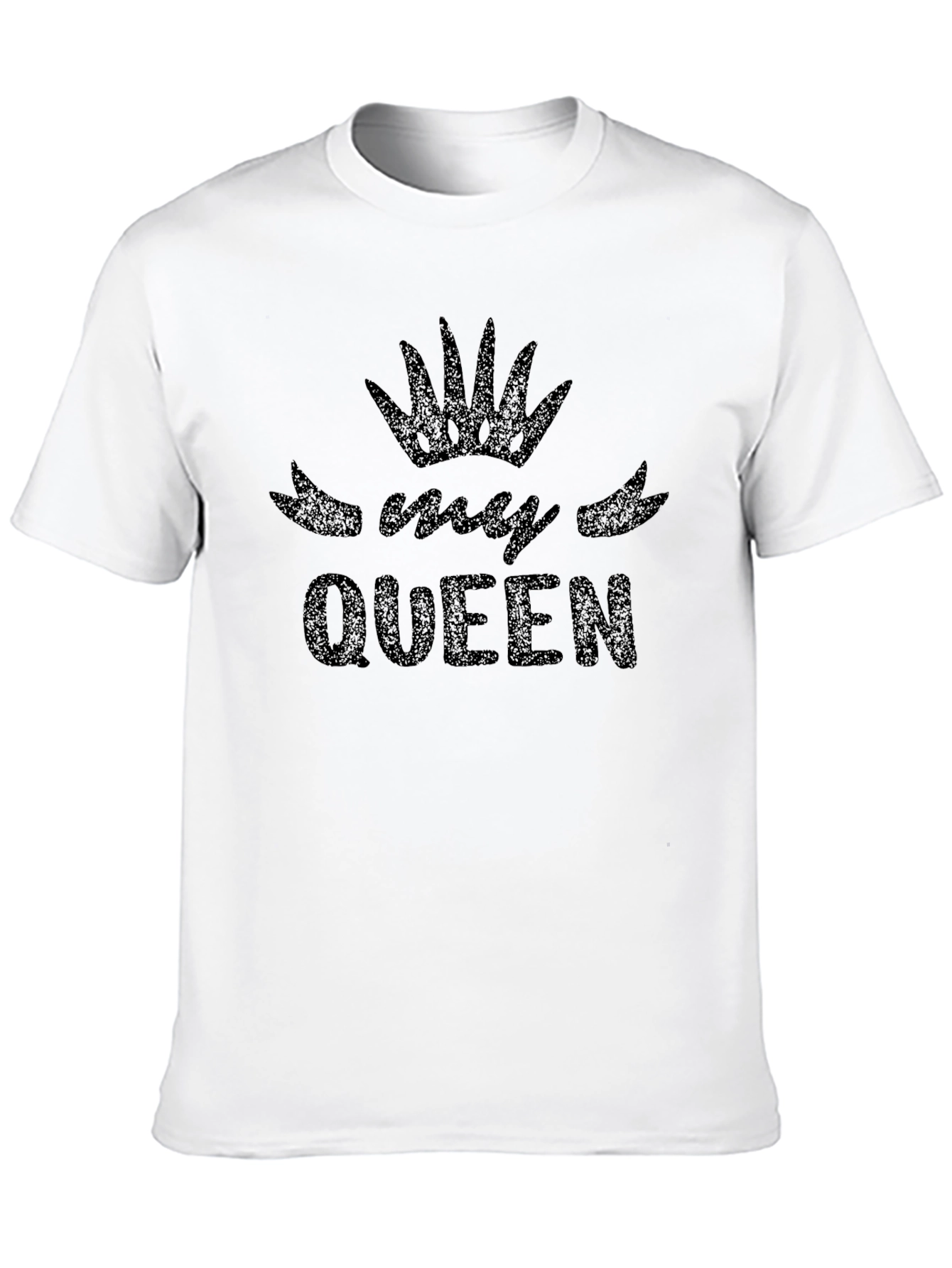 My Queen Graphic Tee - Black Crew Neck