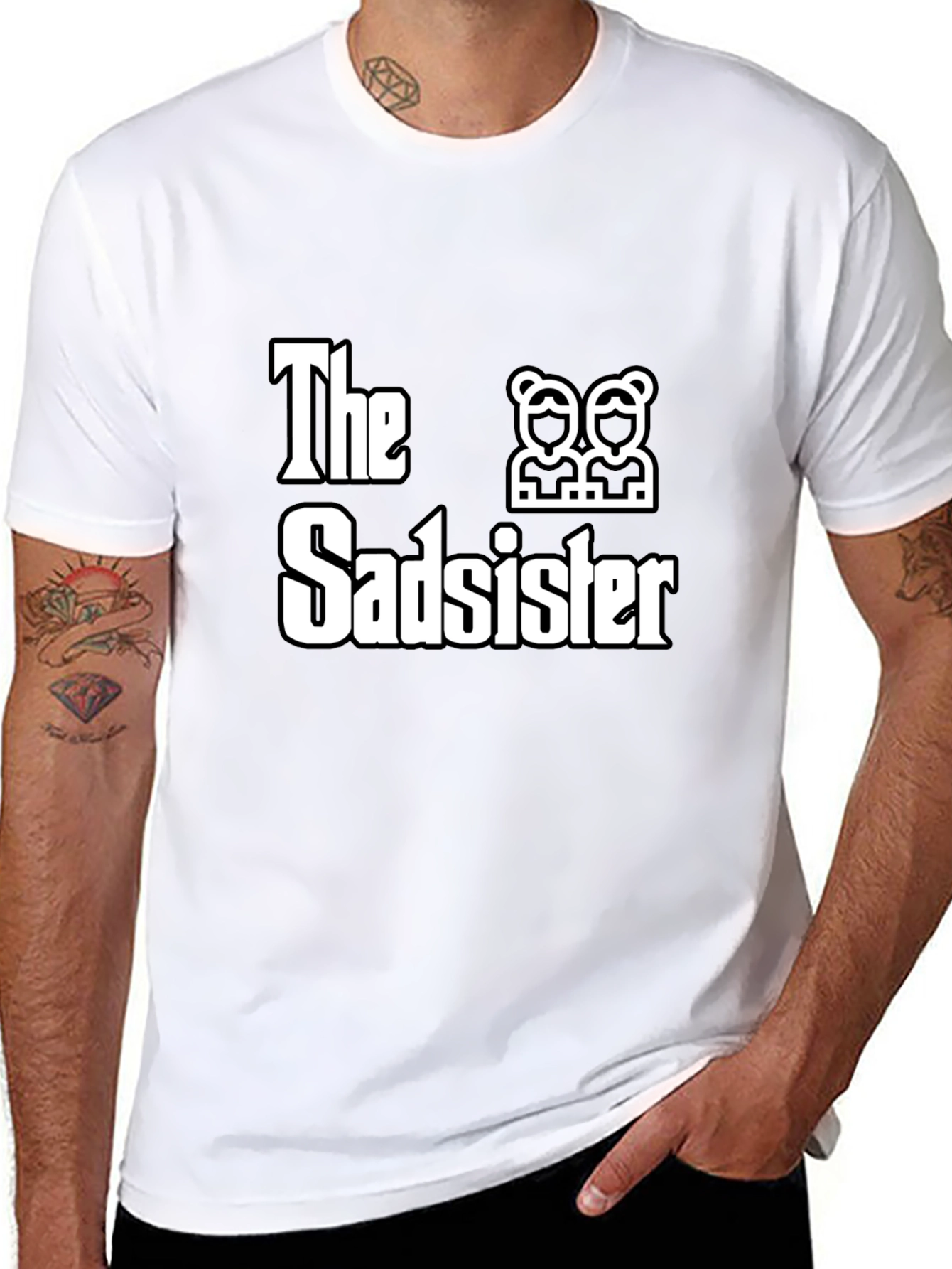The Sadsister Black T-Shirt - Twin Sisters Gift