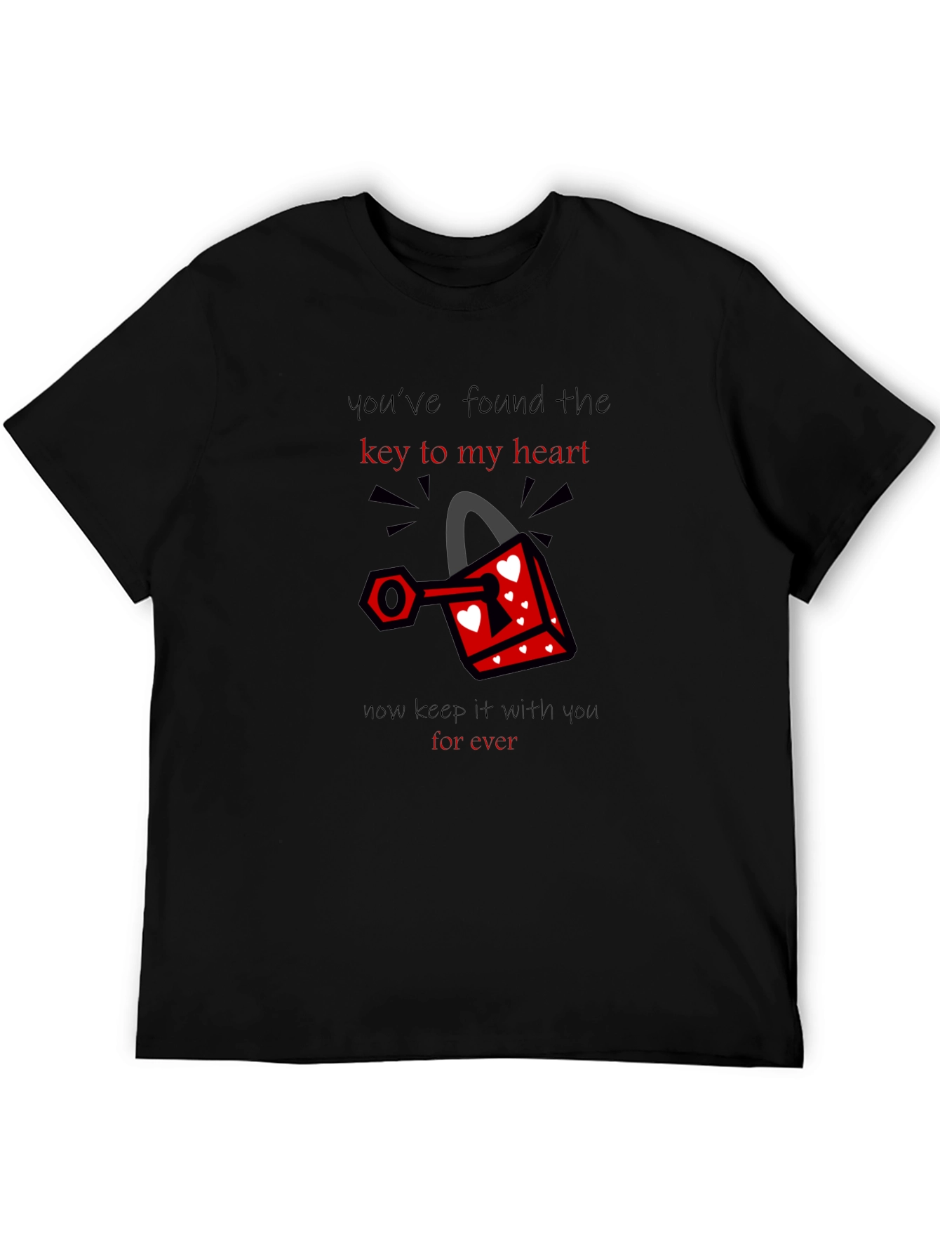 Key to My Heart T-Shirt - Romantic Graphic Tee