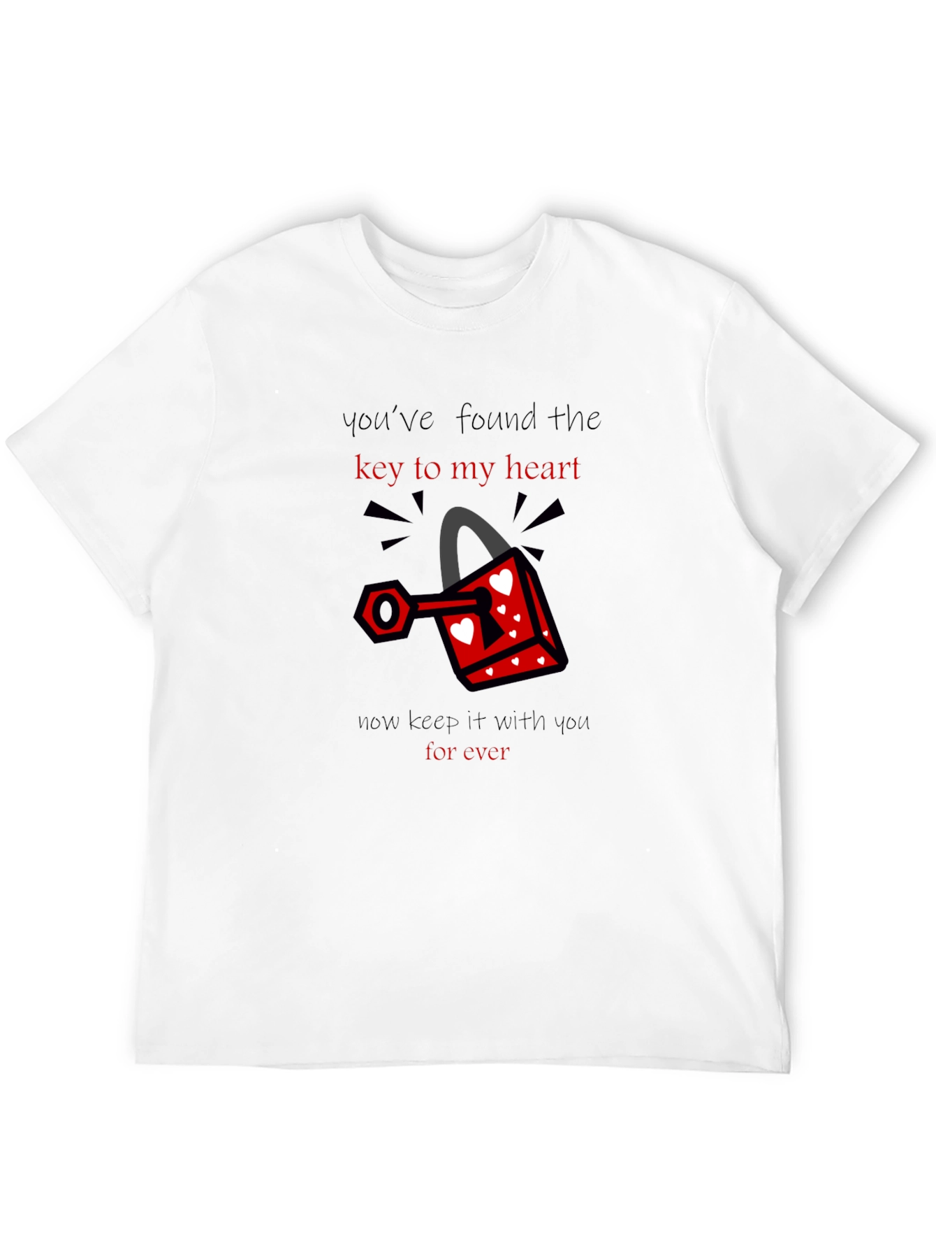 Key to My Heart T-Shirt - Romantic Graphic Tee