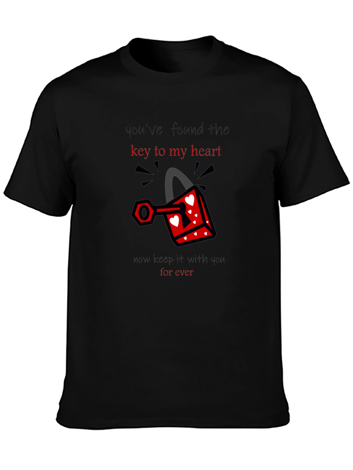 Key to My Heart T-Shirt - Romantic Graphic Tee