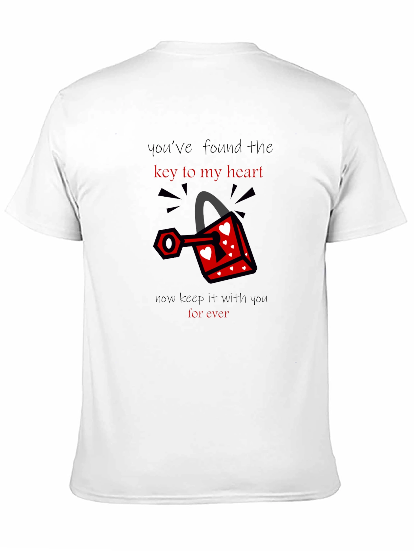 Key to My Heart T-Shirt - Romantic Graphic Tee