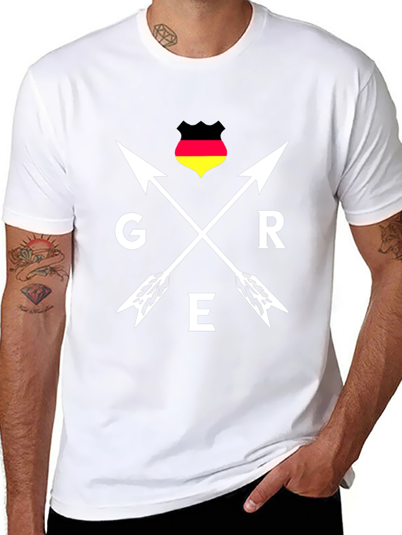Germany Pride Arrows T-Shirt - Black