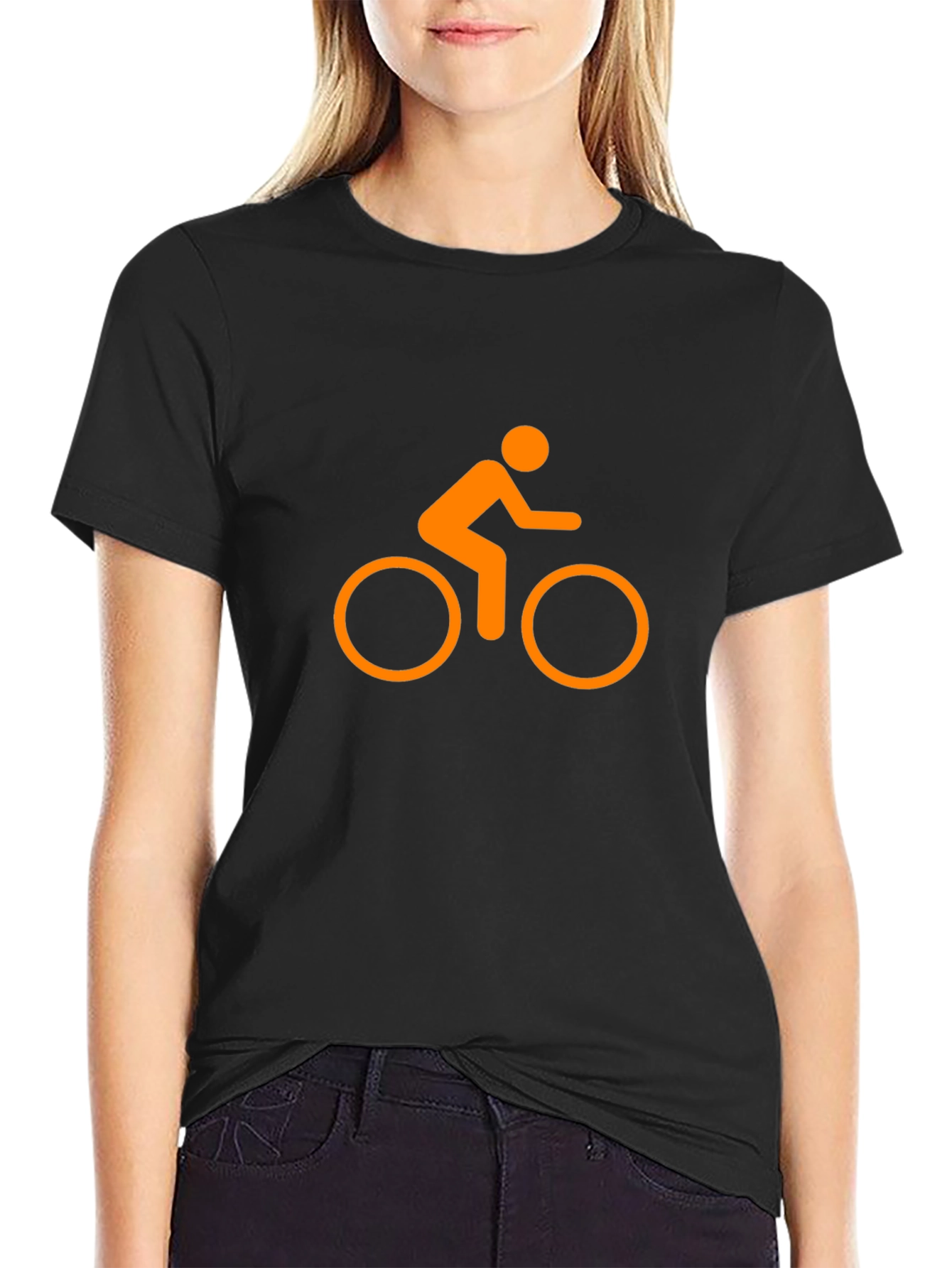 Cycling Graphic Tee - Black Casual T-Shirt