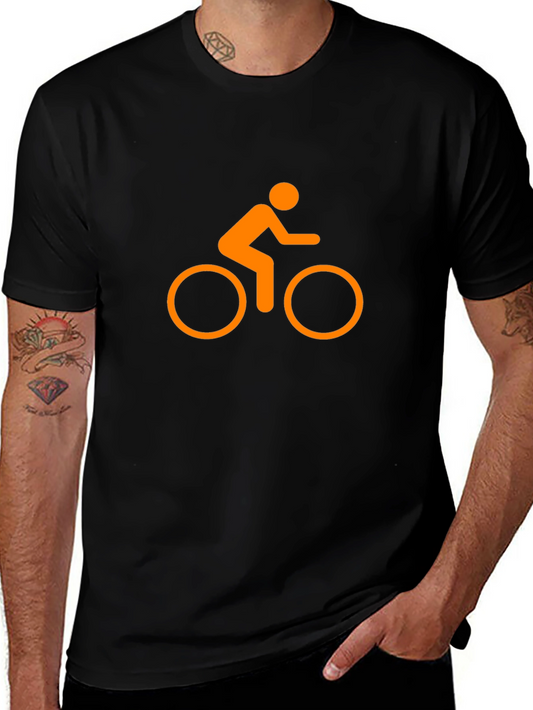 Cycling Graphic Tee - Black Casual T-Shirt