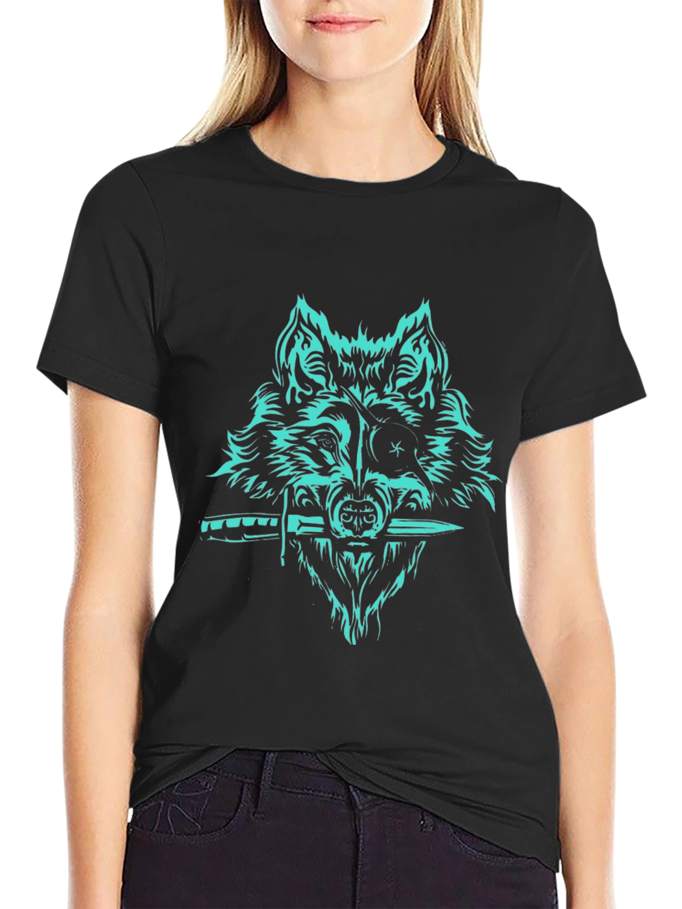 Wolf & Dagger Graphic Tee - Bold Style