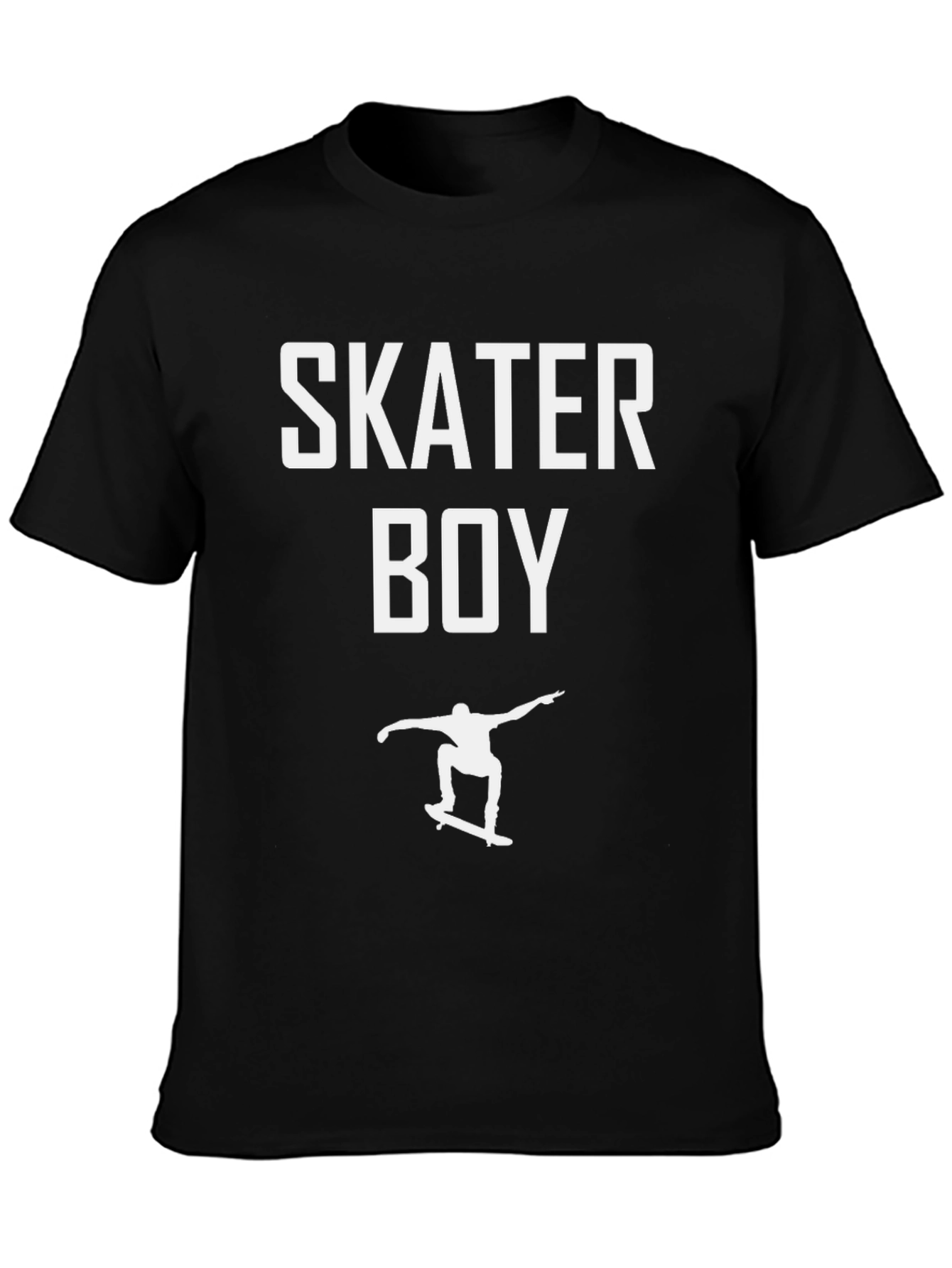 Skater Boy Graphic Tee - Cool Black T-Shirt