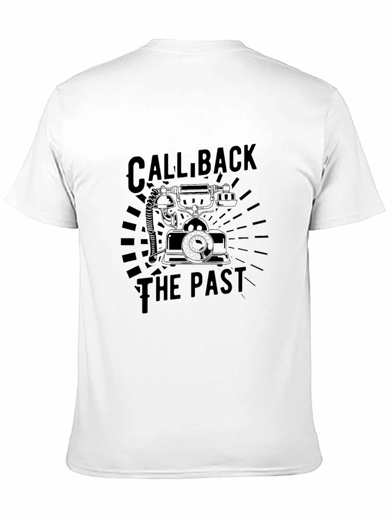 Retro Call Back The Past Black T-Shirt