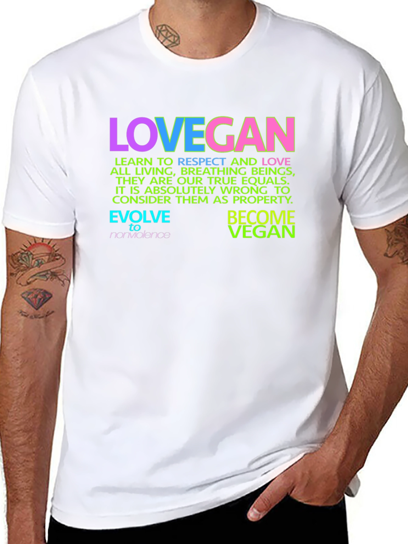Lovegan Vegan T-Shirt - Respect All Life