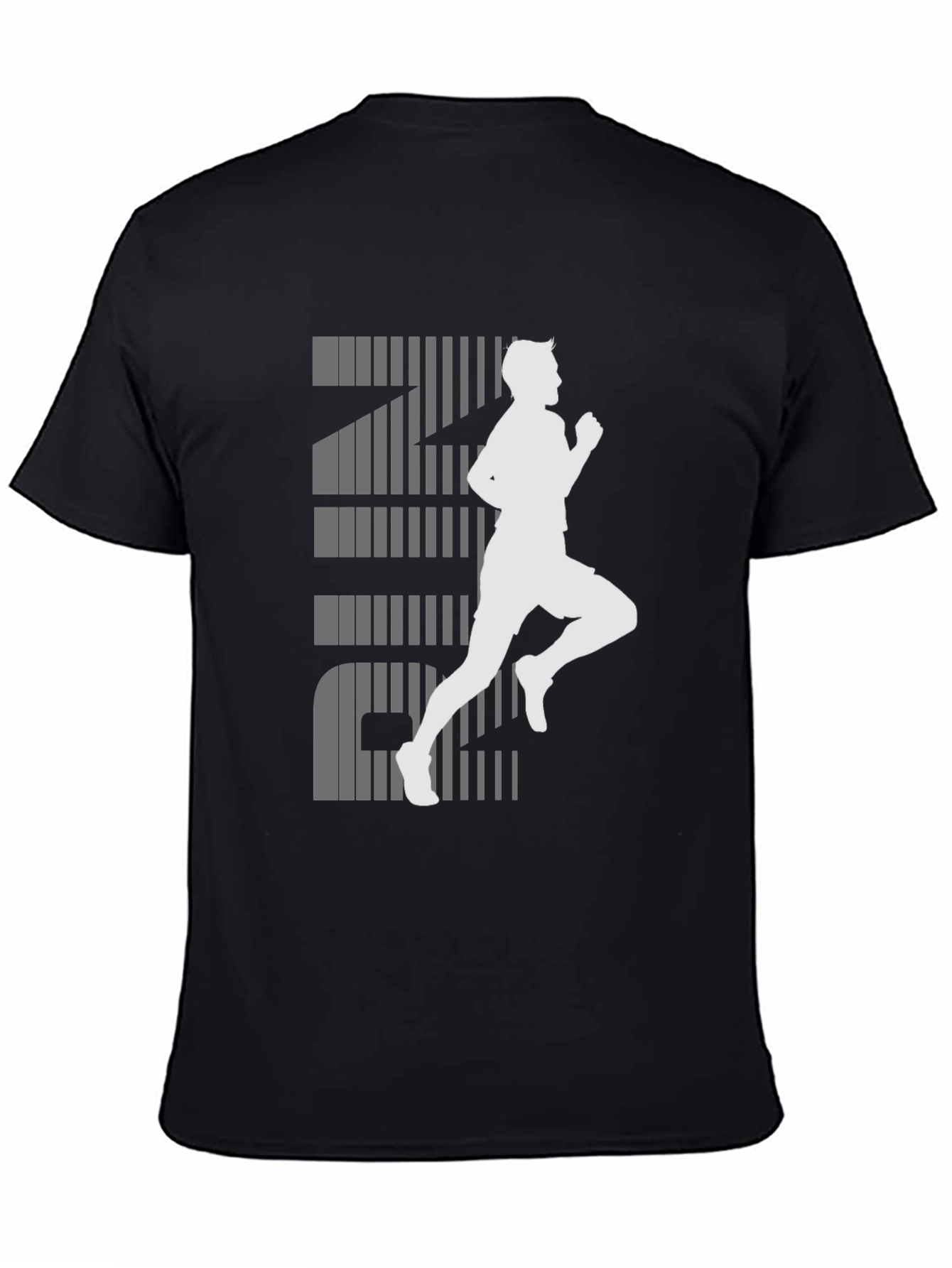 Mens Running Graphic Tee - Black