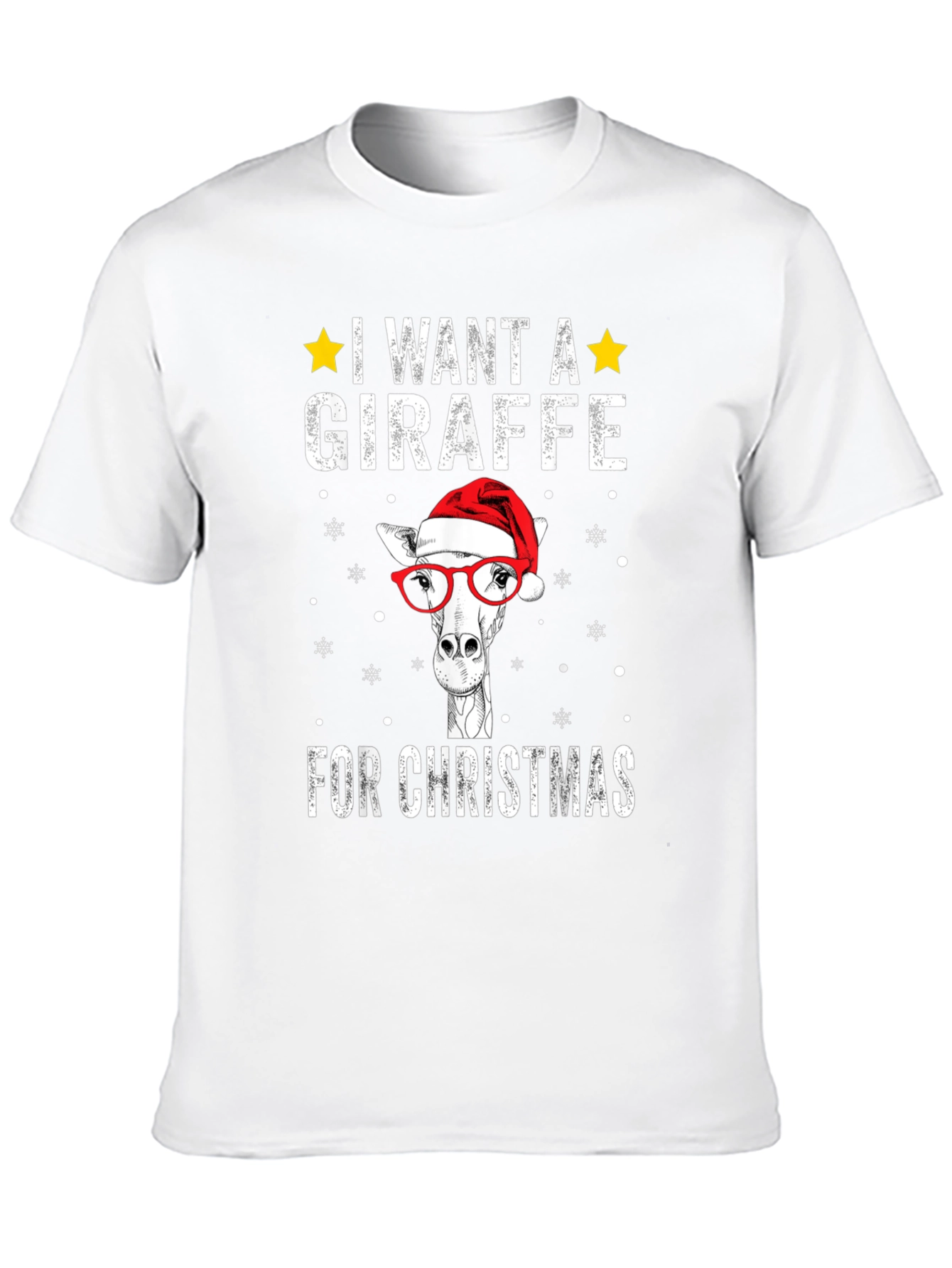 Christmas Giraffe T-Shirt Holiday Apparel