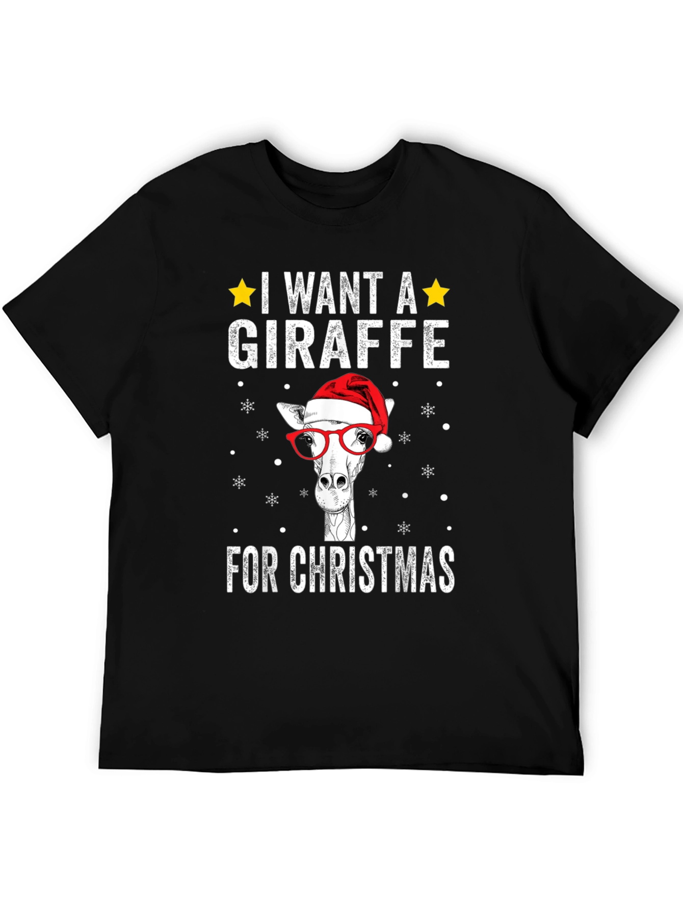 Christmas Giraffe T-Shirt Holiday Apparel