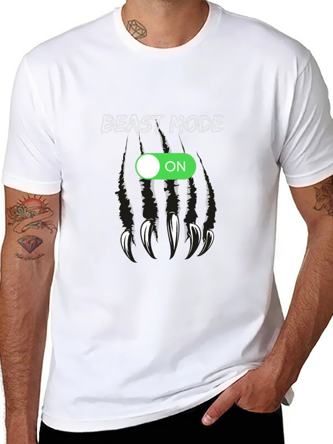 Beast Mode ON Graphic Tee - Black