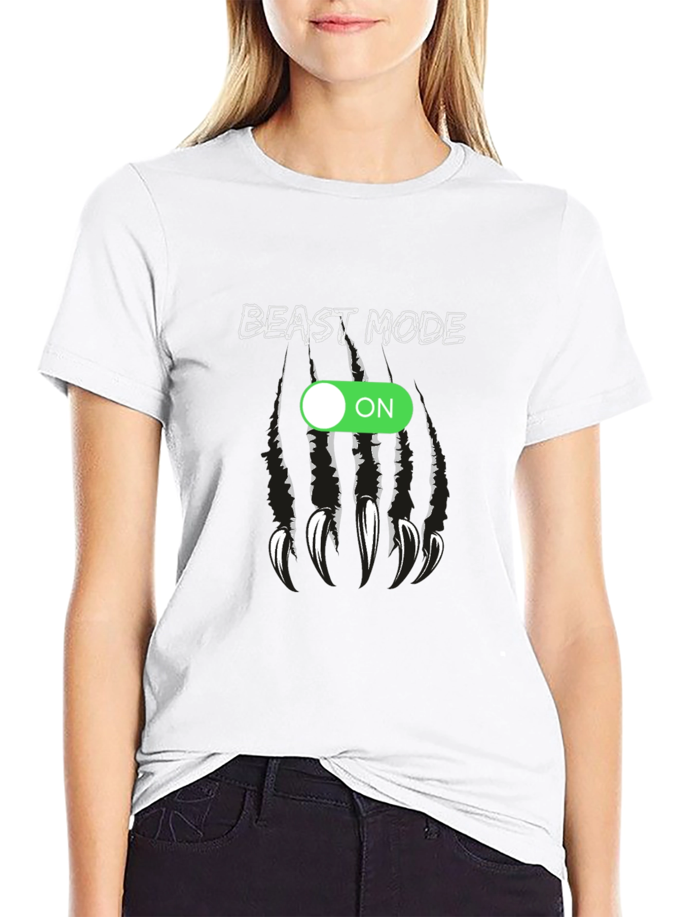 Beast Mode ON Graphic Tee - Black