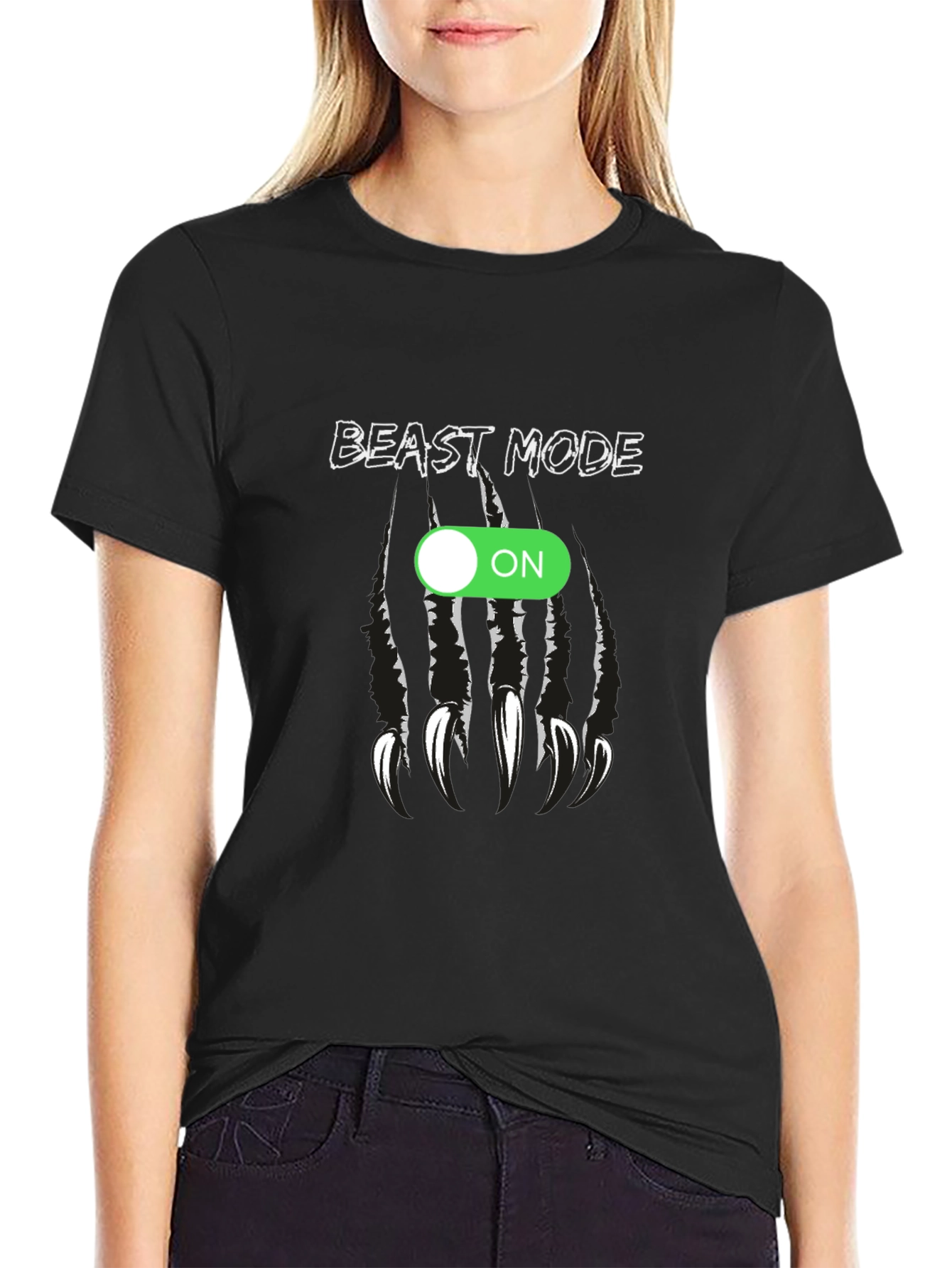 Beast Mode ON Graphic Tee - Black