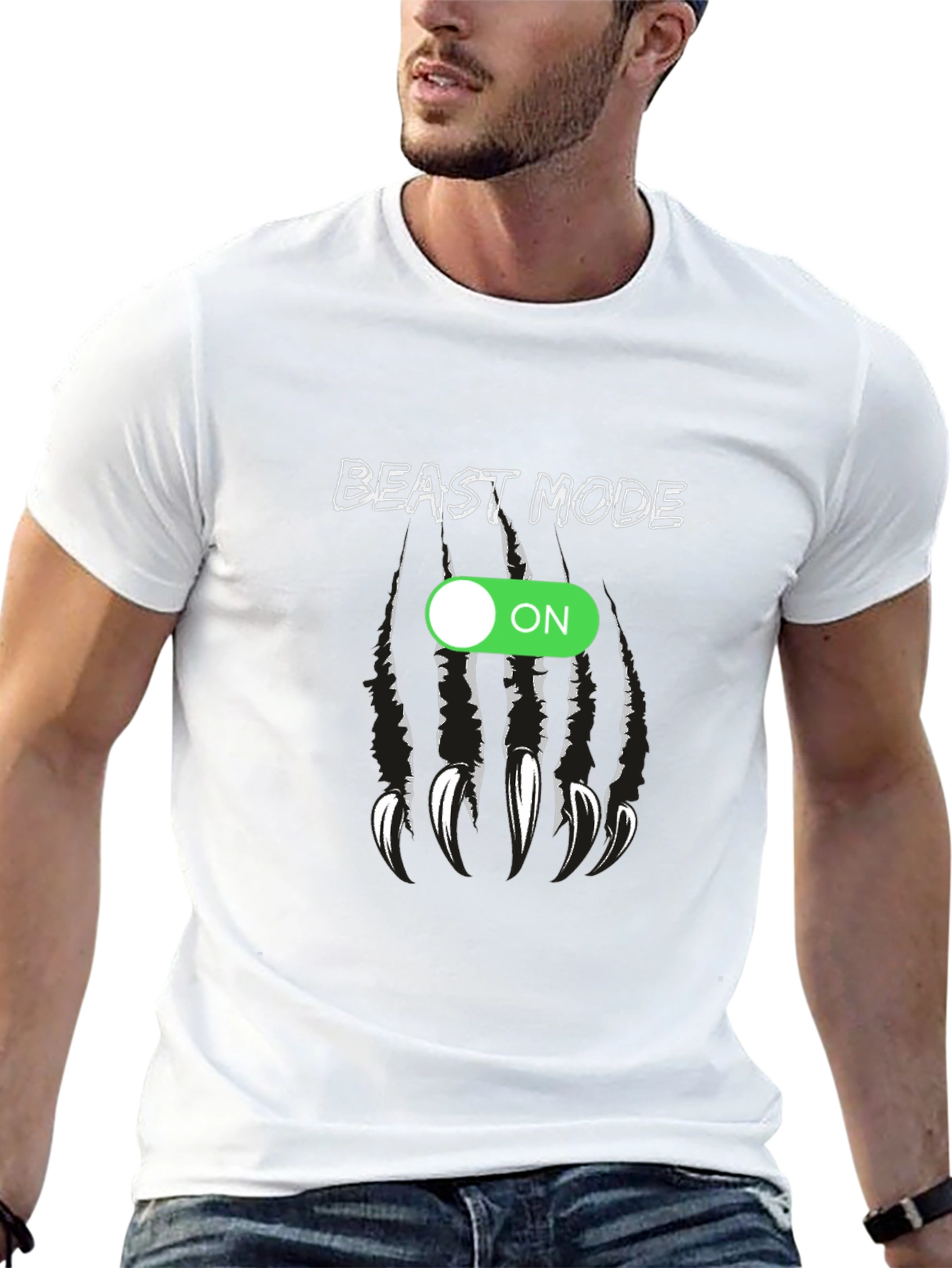 Beast Mode ON Graphic Tee - Black