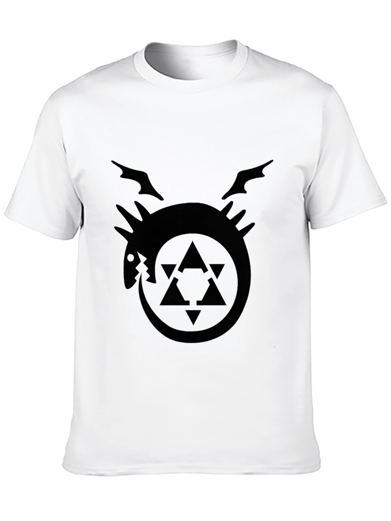 Ouroboros Dragon Print Black Tee