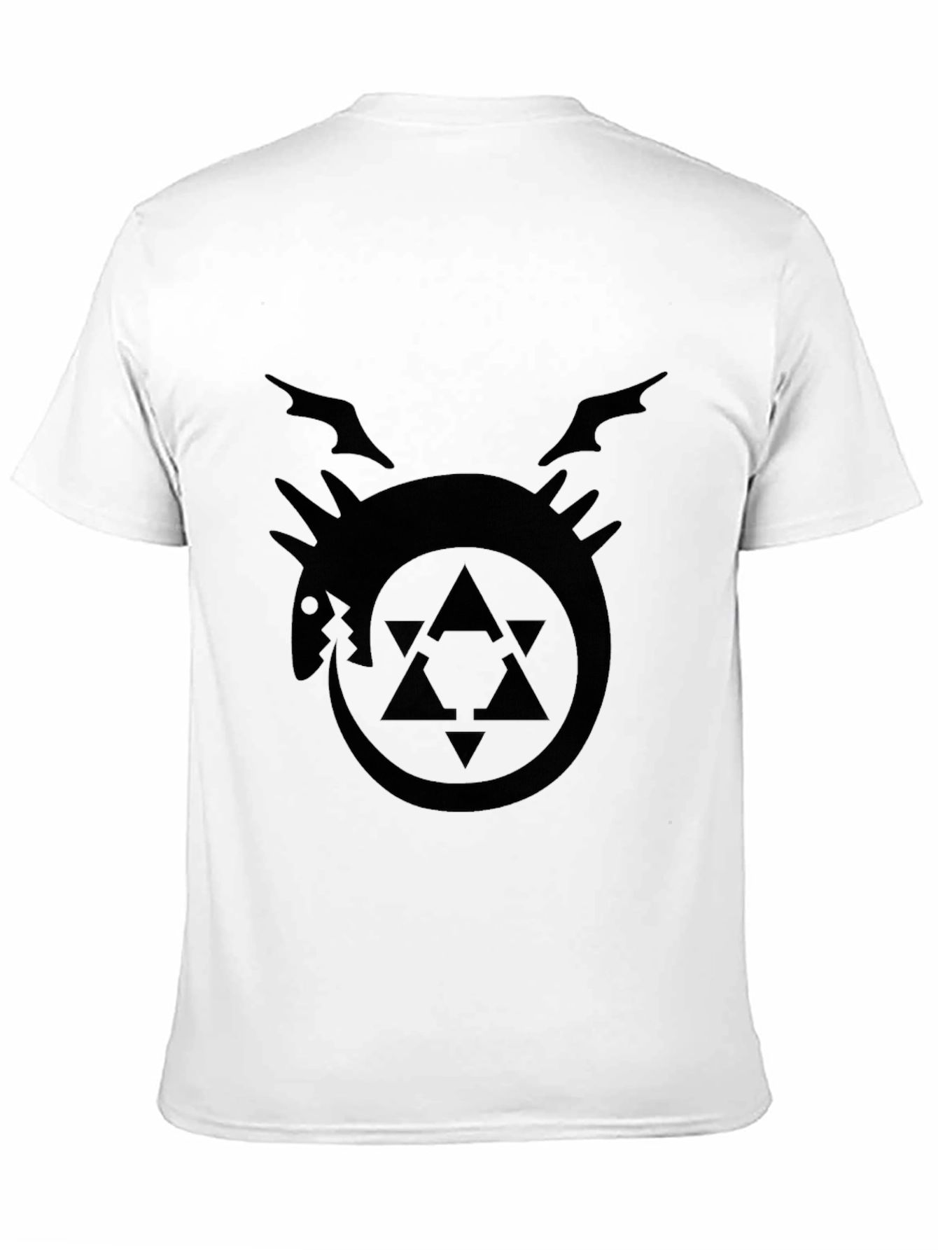 Ouroboros Dragon Print Black Tee