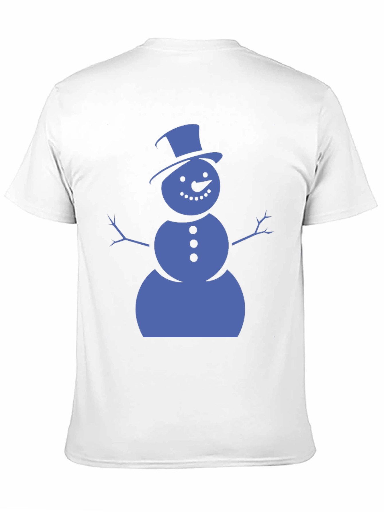 Snowman Graphic Tee - Black Cotton Shirt
