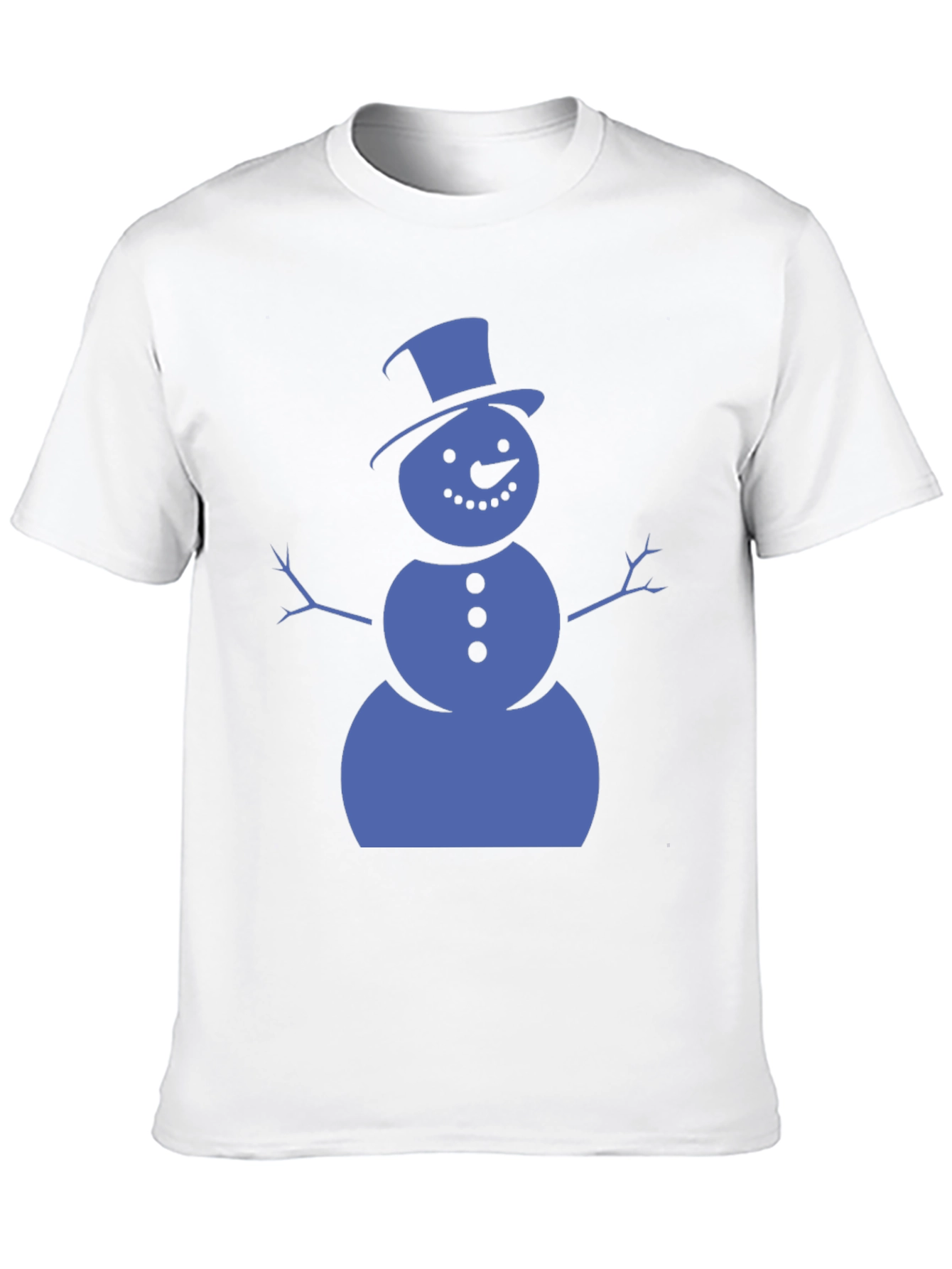 Snowman Graphic Tee - Black Cotton Shirt