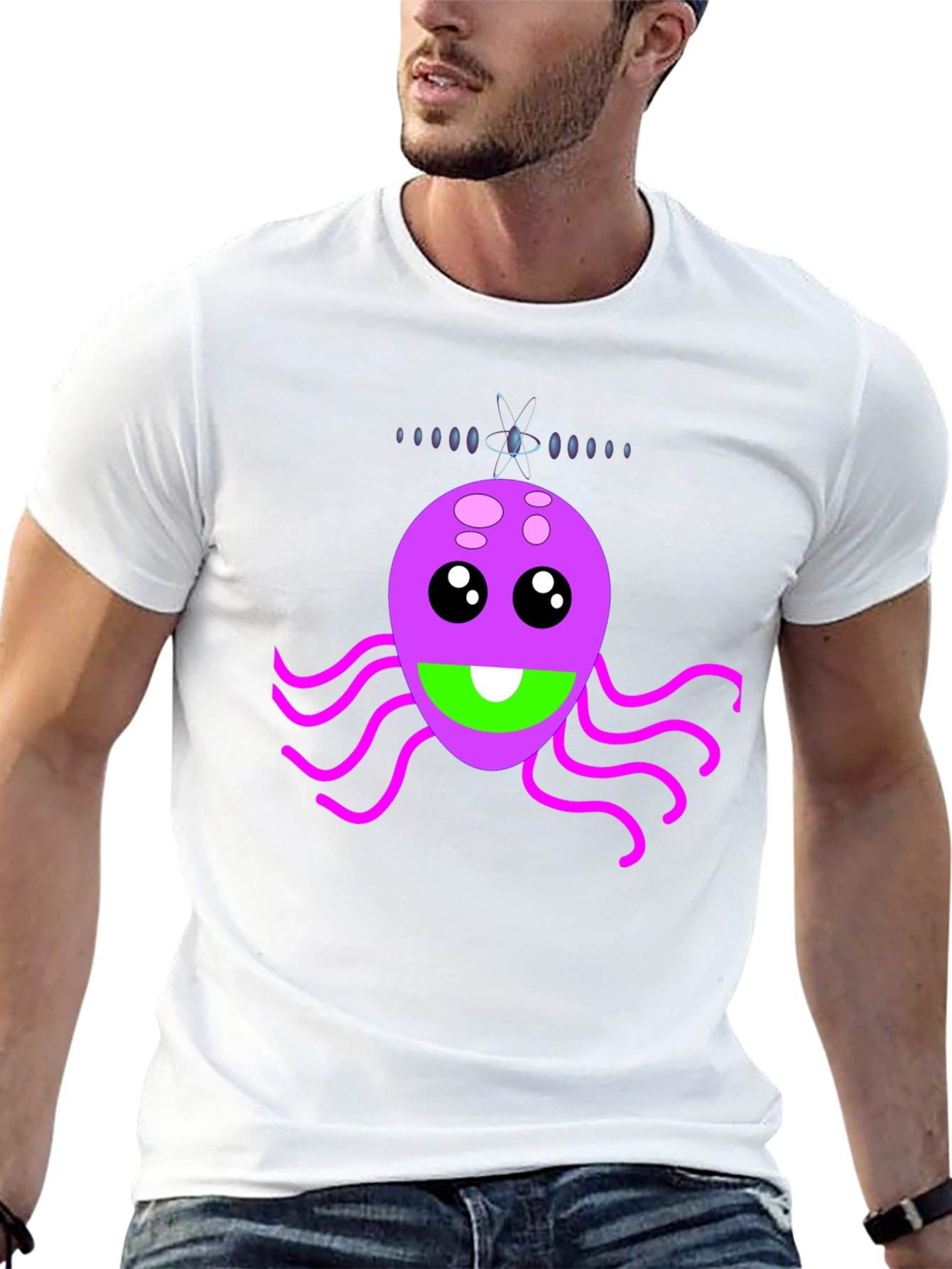 Funky Alien Graphic Tee - Black