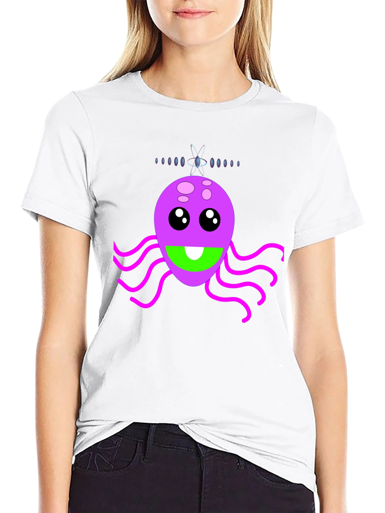 Funky Alien Graphic Tee - Black