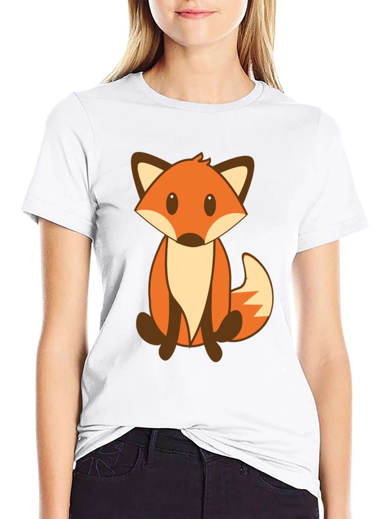 Cute Cartoon Fox Graphic Tee - Unisex