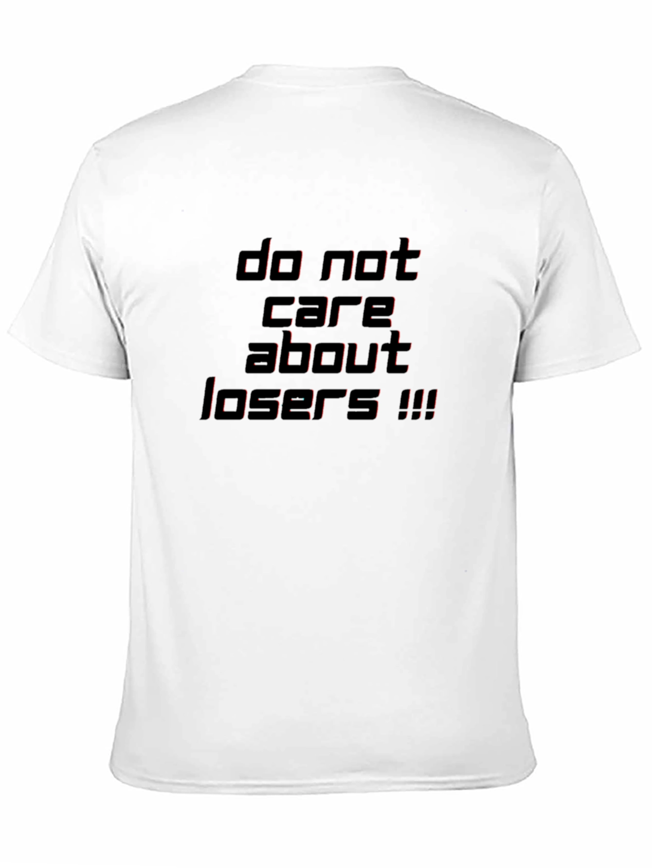Edgy Graphic Tee - Do Not Care About Losers