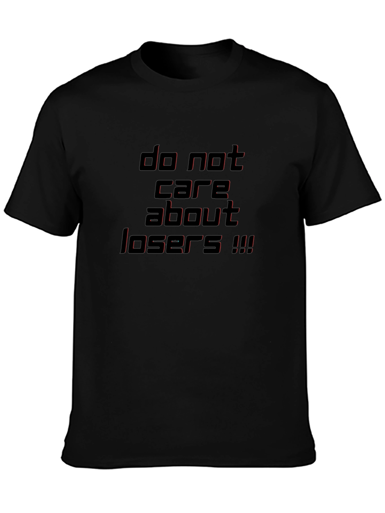 Edgy Graphic Tee - Do Not Care About Losers