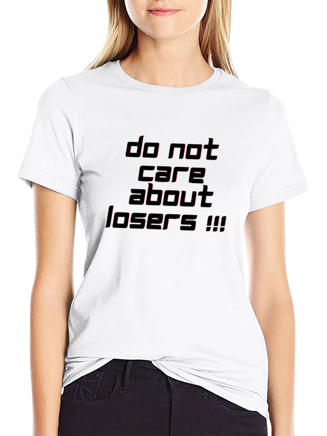 Edgy Graphic Tee - Do Not Care About Losers