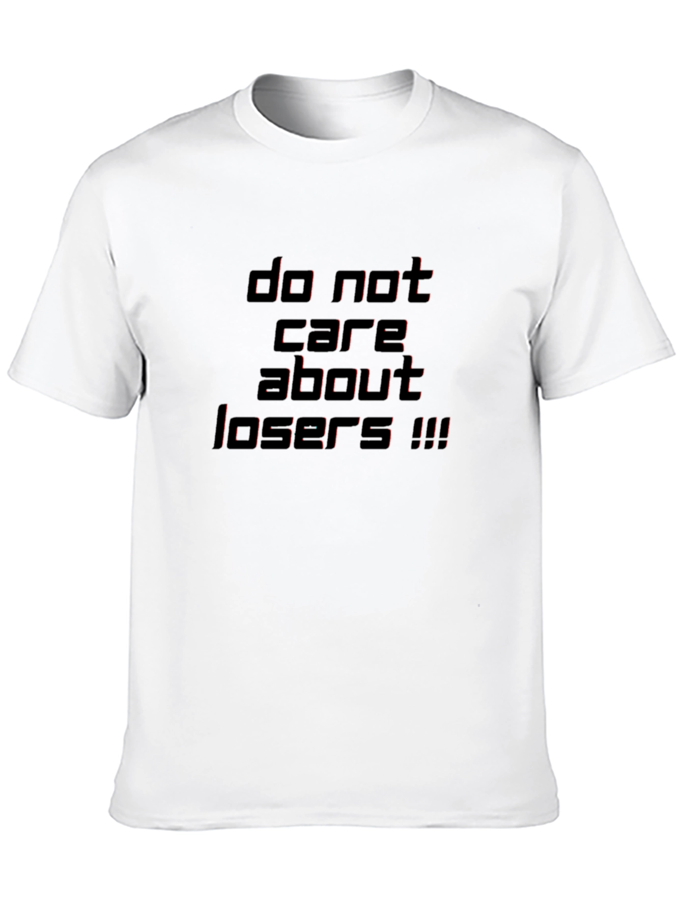 Edgy Graphic Tee - Do Not Care About Losers