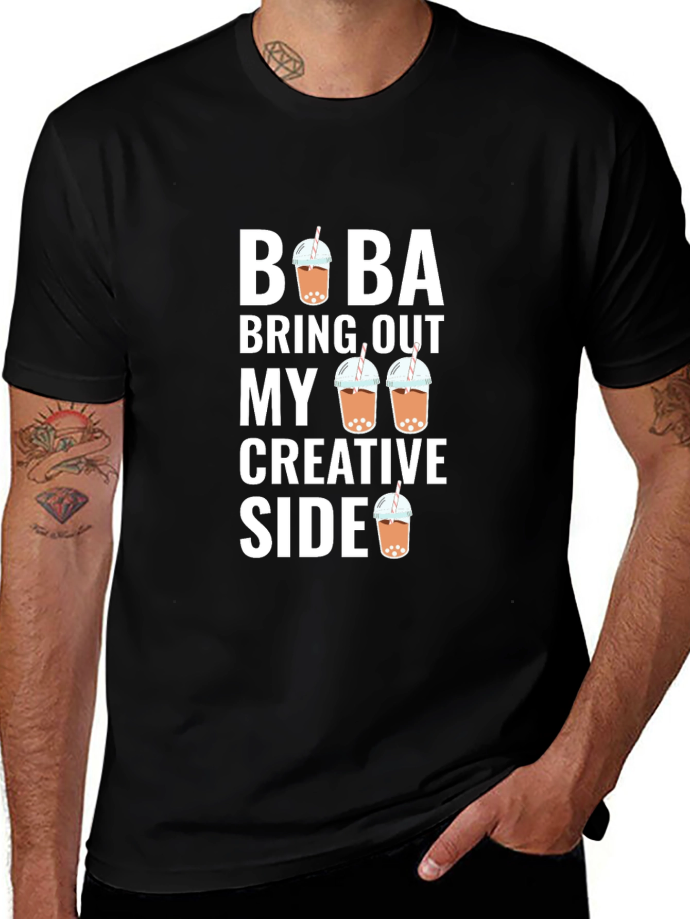 Boba Bring Out My Creative Side Black T-Shirt