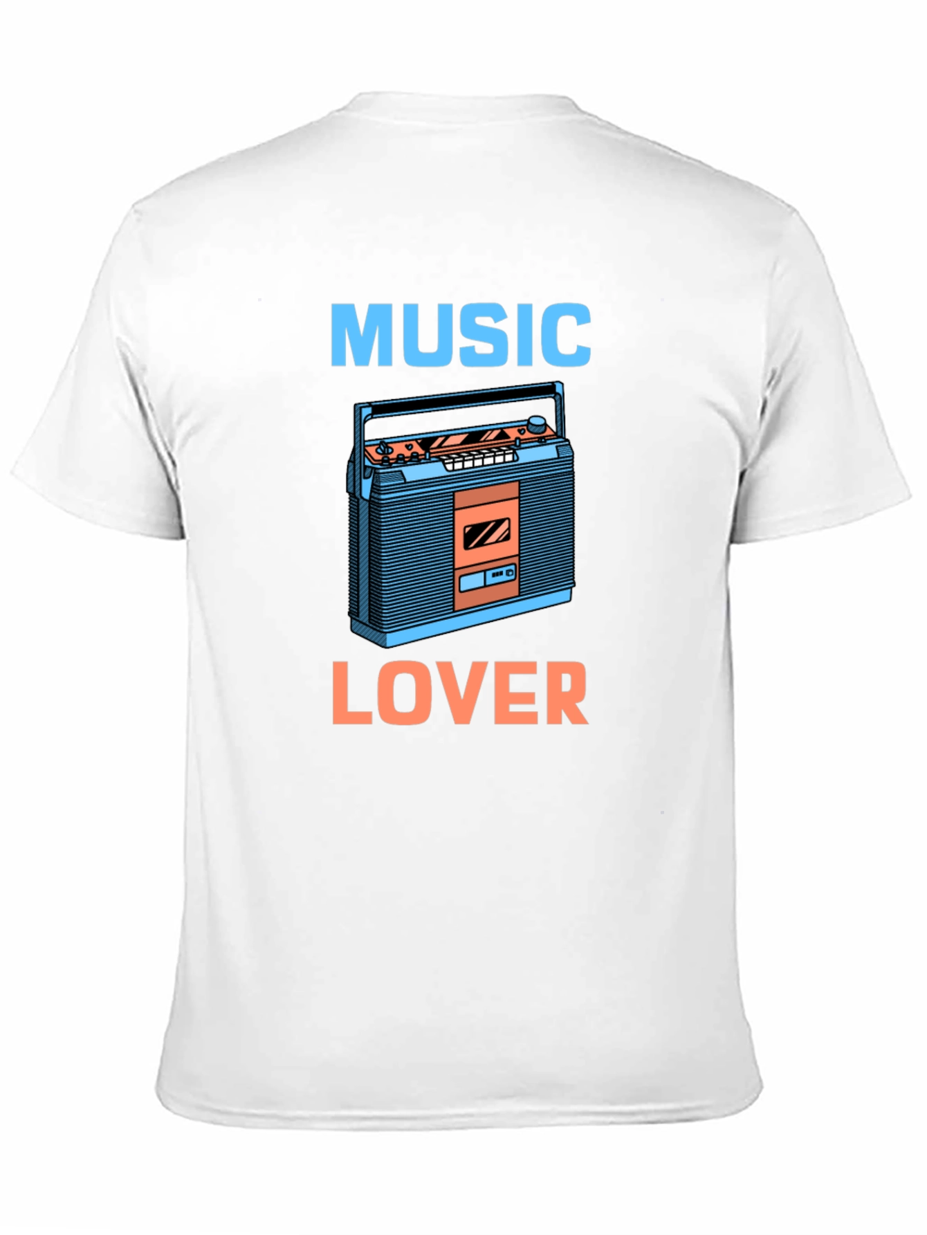 Music Lover Retro Boombox Graphic T-Shirt