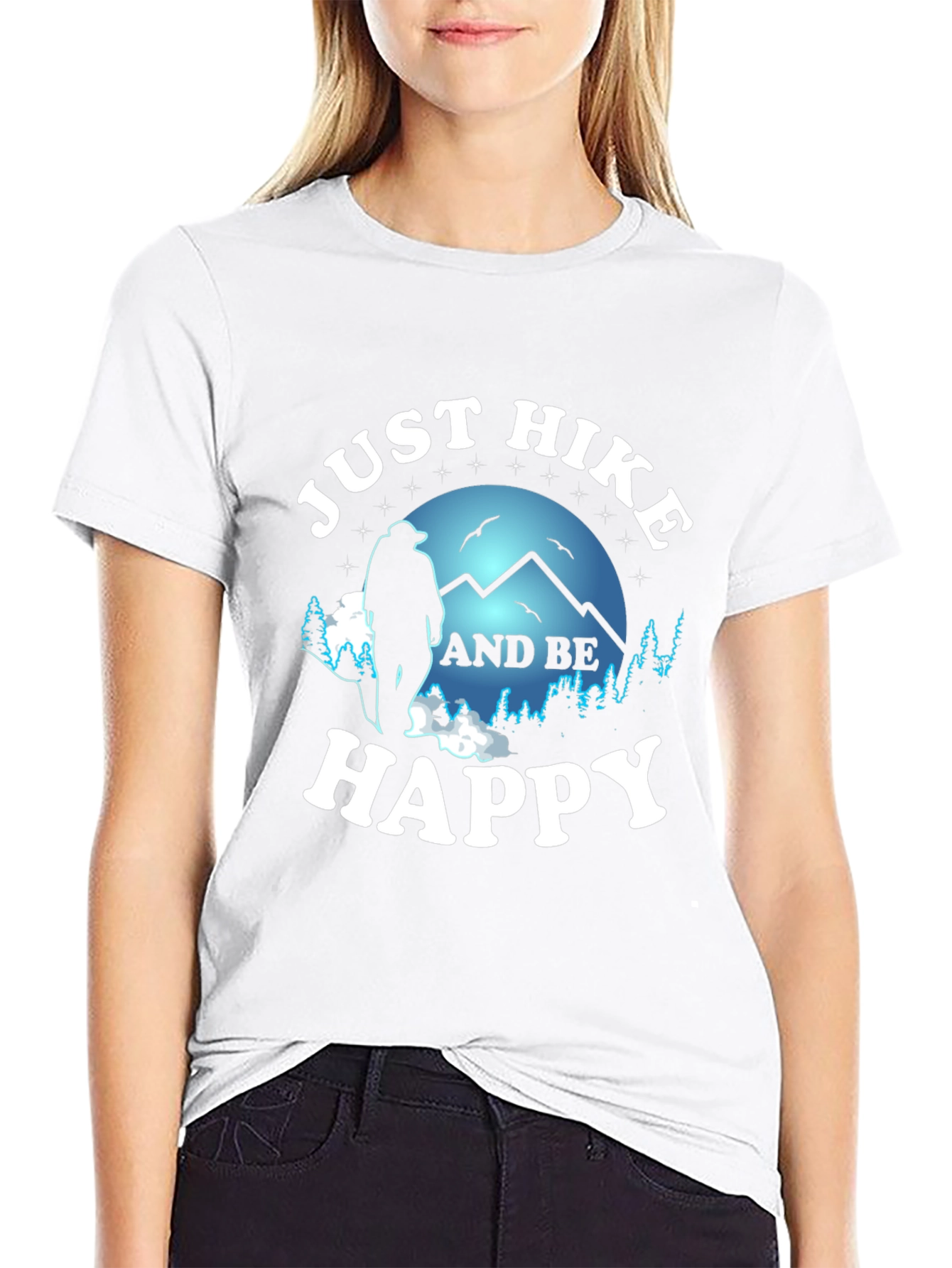 Just Hike and Be Happy Graphic T-Shirt