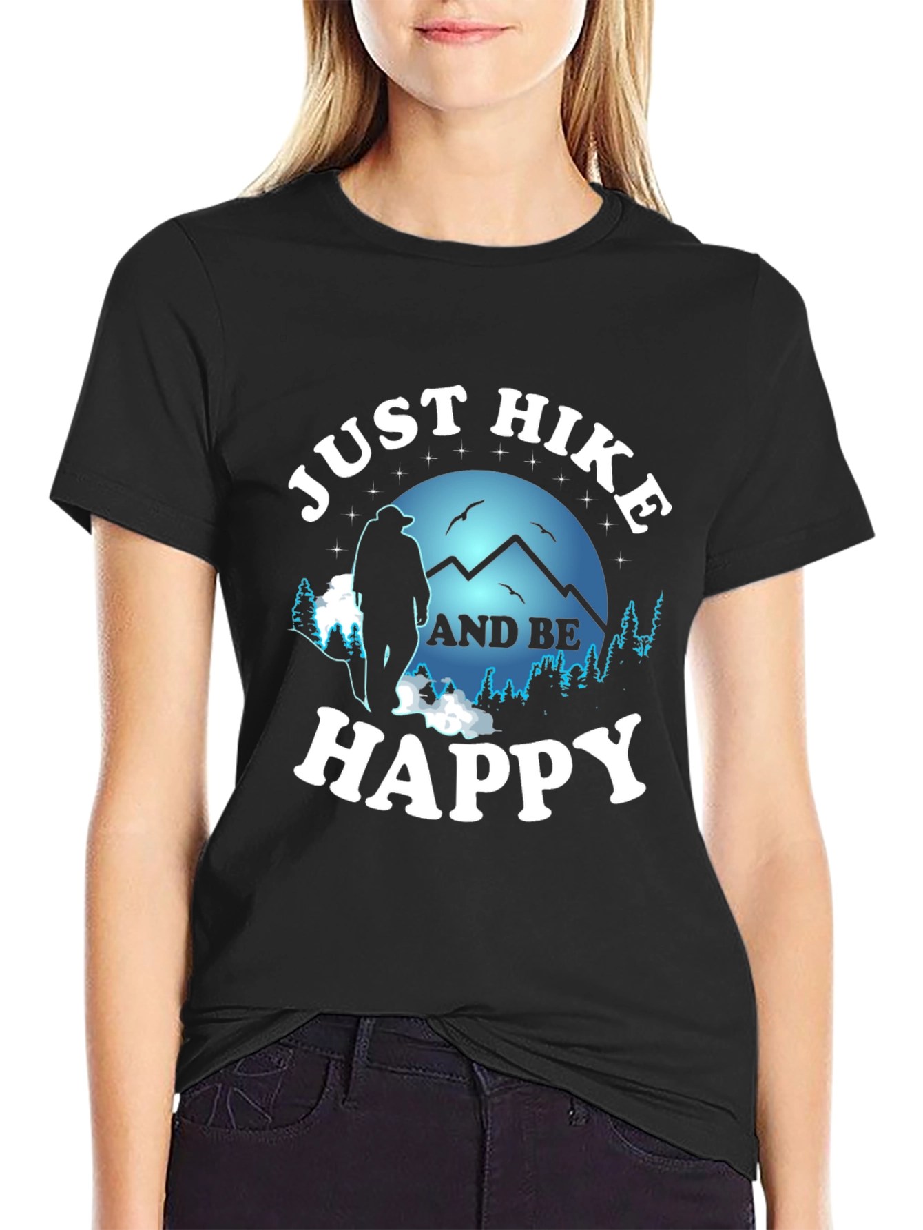 Just Hike and Be Happy Graphic T-Shirt