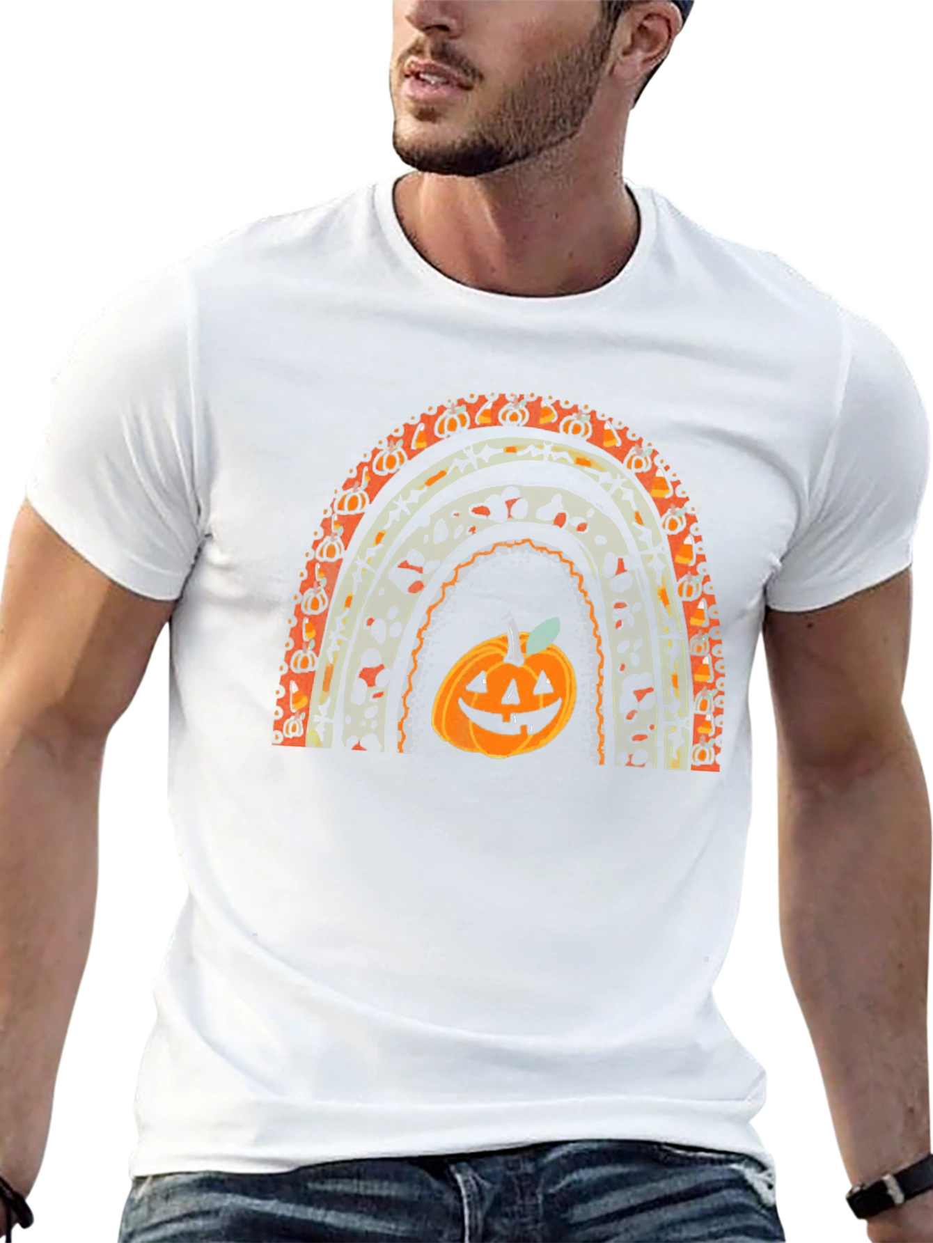 Halloween Rainbow Pumpkin T-Shirt