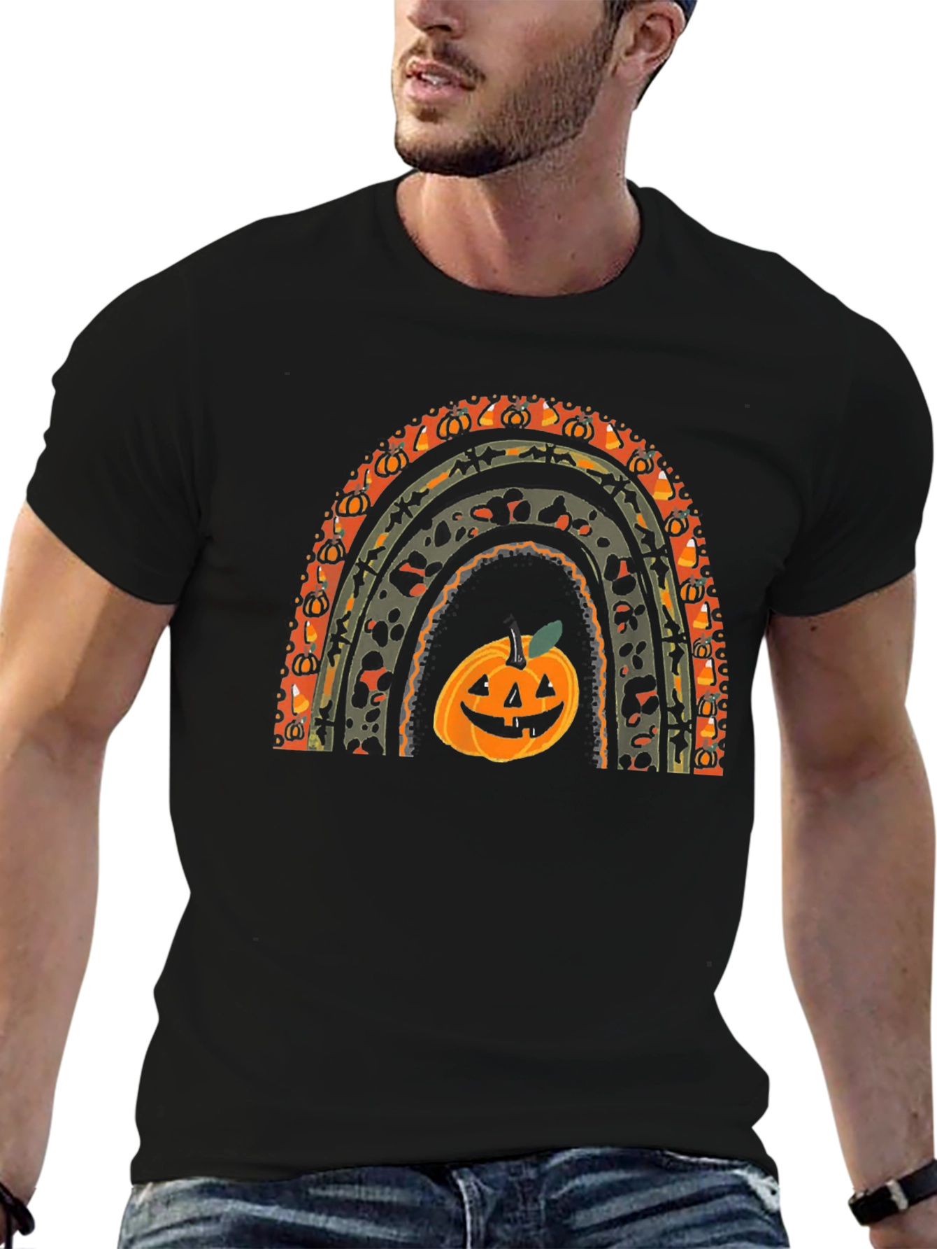 Halloween Rainbow Pumpkin T-Shirt