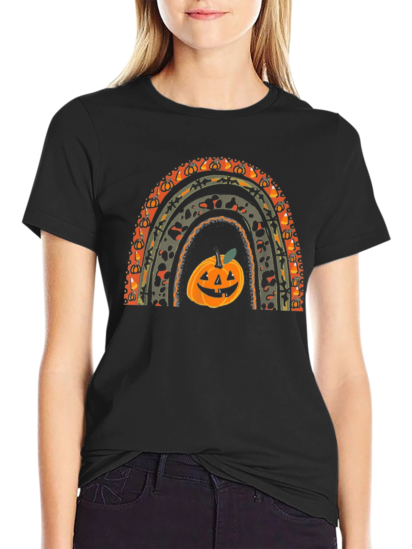 Halloween Rainbow Pumpkin T-Shirt