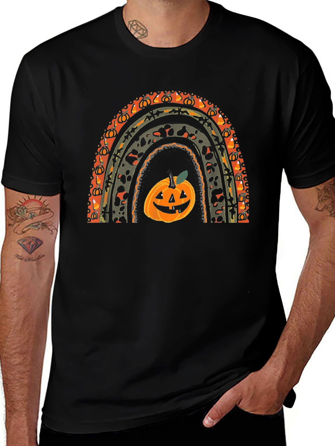 Halloween Rainbow Pumpkin T-Shirt