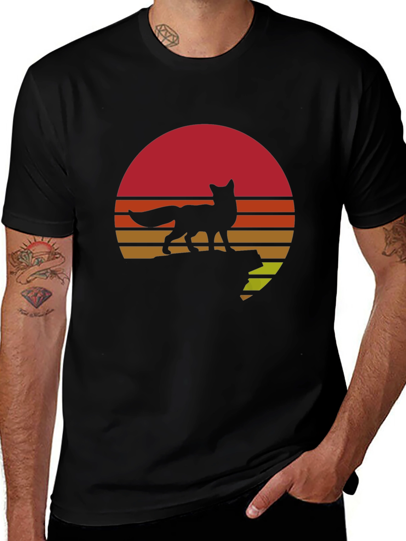 Fox Sunset Graphic Tee - Black T-Shirt