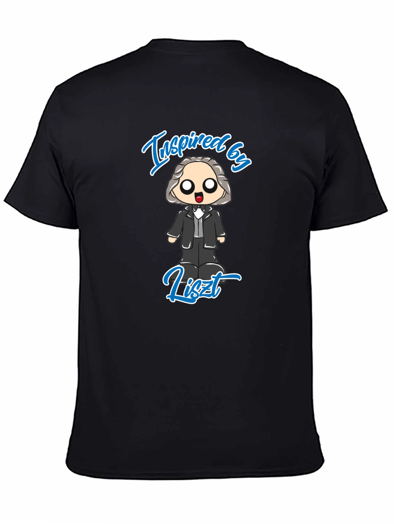 Inspired by Liszt Black T-Shirt - Music Composer Design