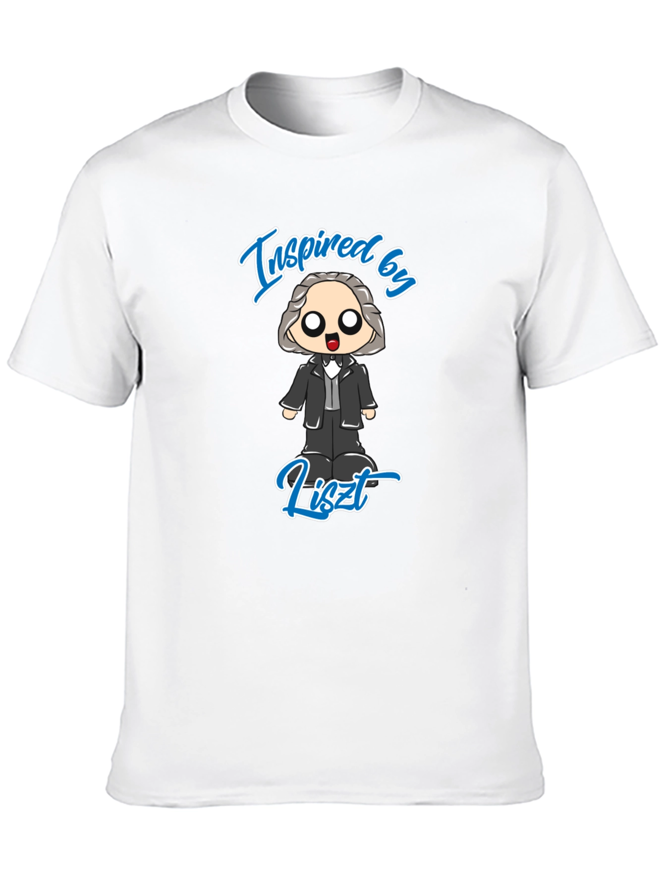 Inspired by Liszt Black T-Shirt - Music Composer Design