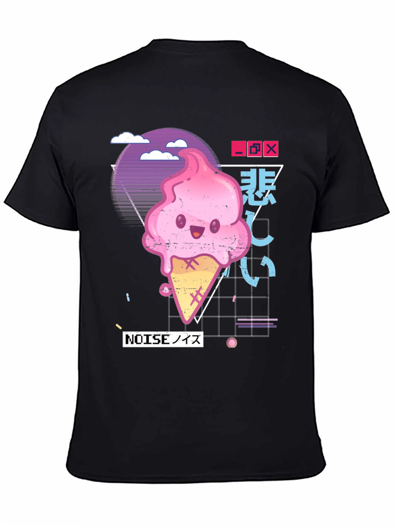 Kawaii Ice Cream Cone Graphic Tee