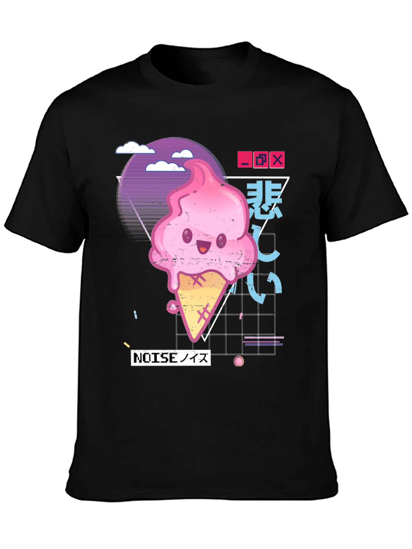 Kawaii Ice Cream Cone Graphic Tee