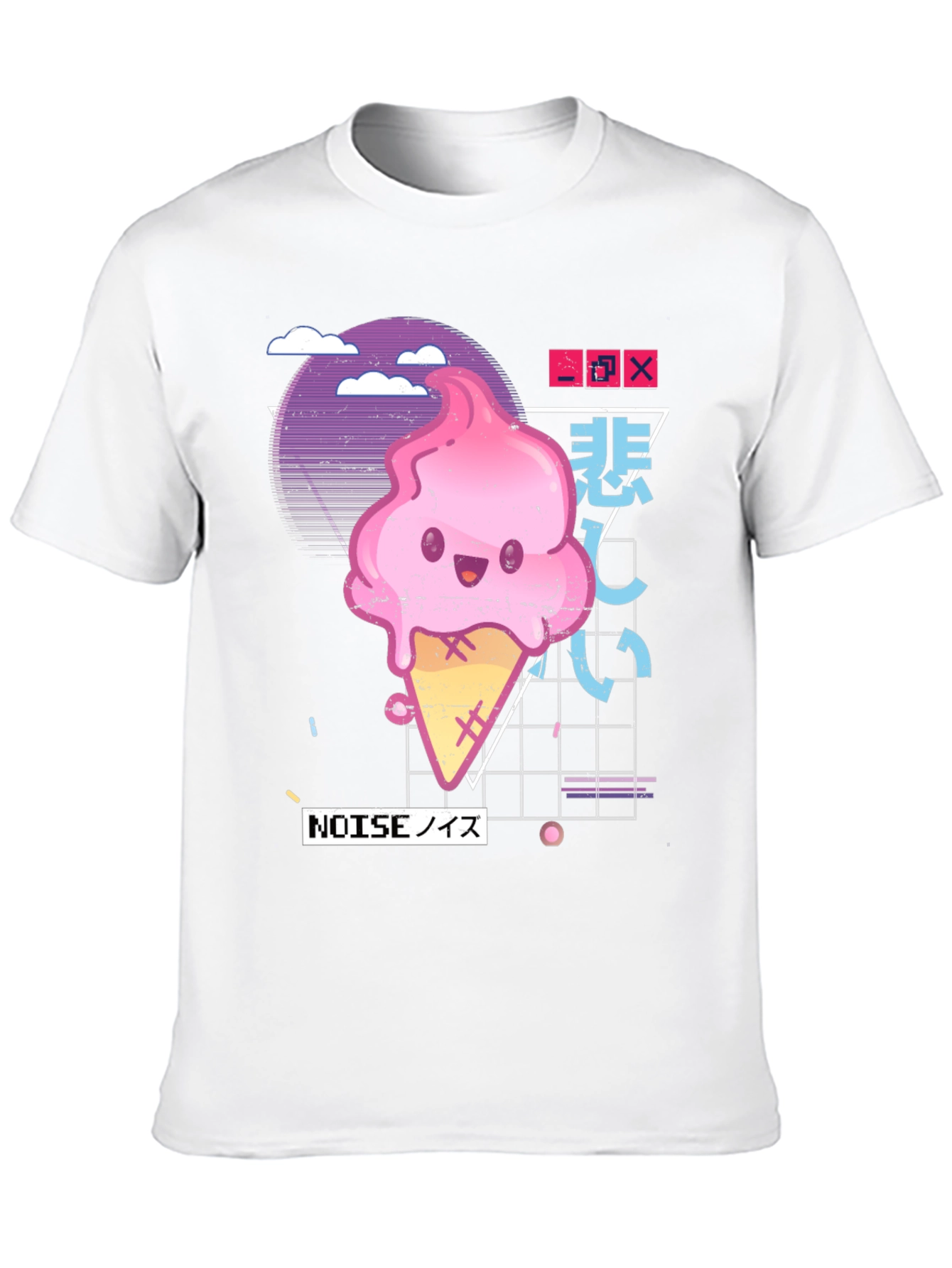 Kawaii Ice Cream Cone Graphic Tee